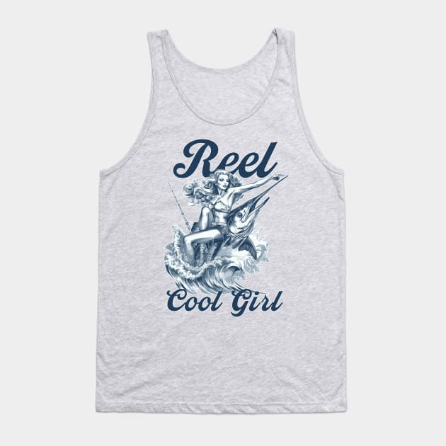 reel cool girl, pin up girl Tank Top by GraphGeek